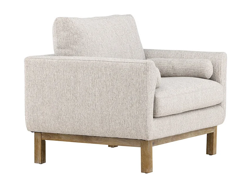 Fauteuil Design en Tissu "Olympos" 109cm Beige