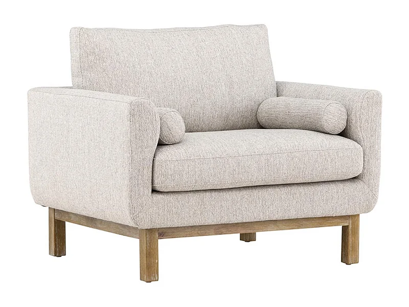Fauteuil Design en Tissu "Olympos" 109cm Beige