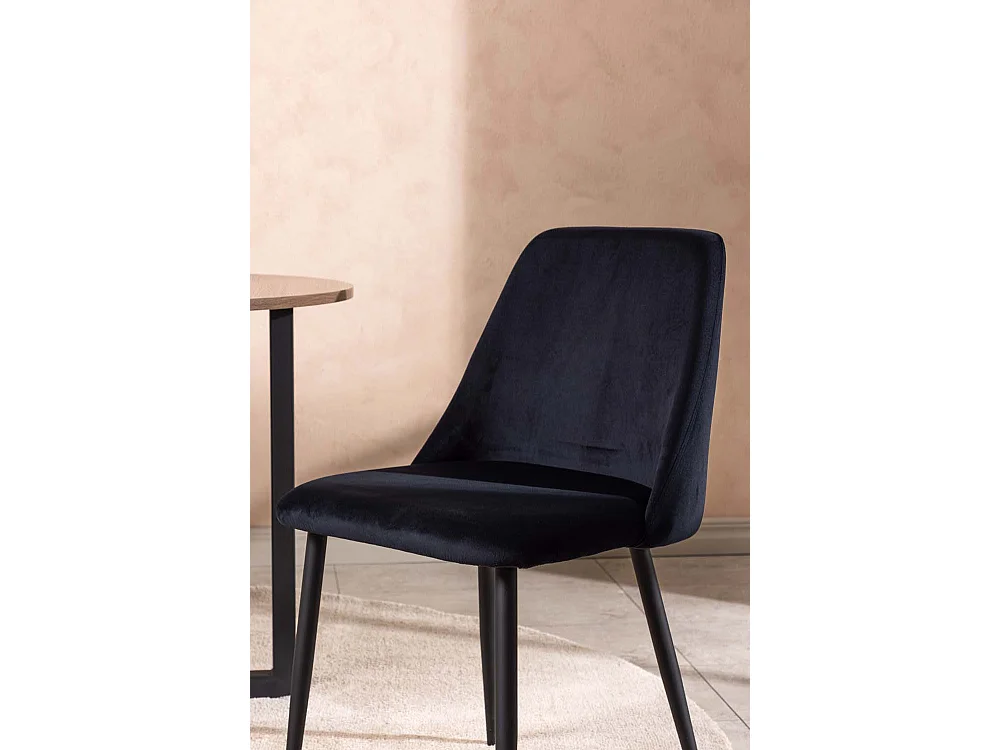 Night Esszimmerstuhl Velour schwarz.