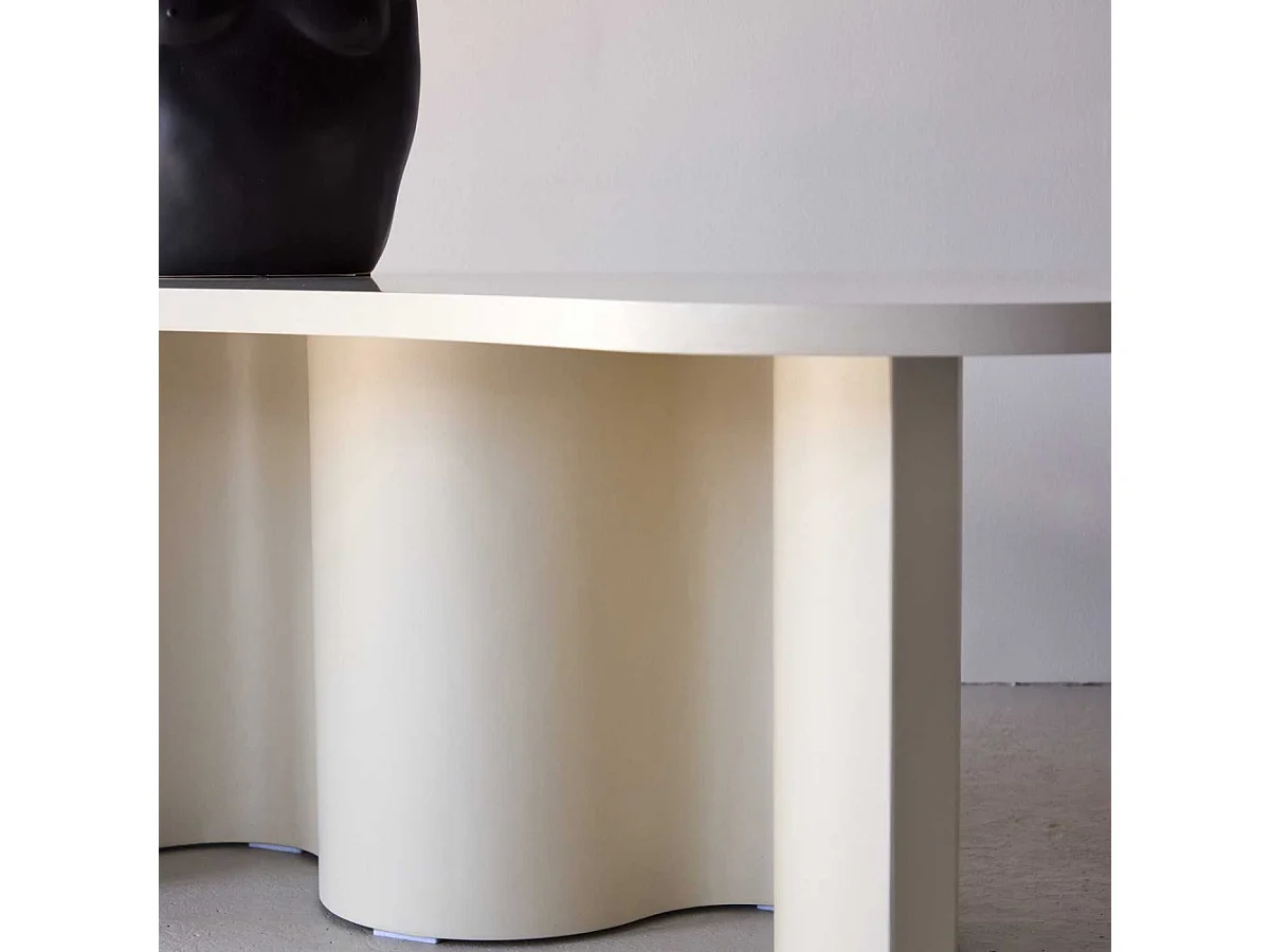 Table Basse Design "Flow" 120cm Beige
