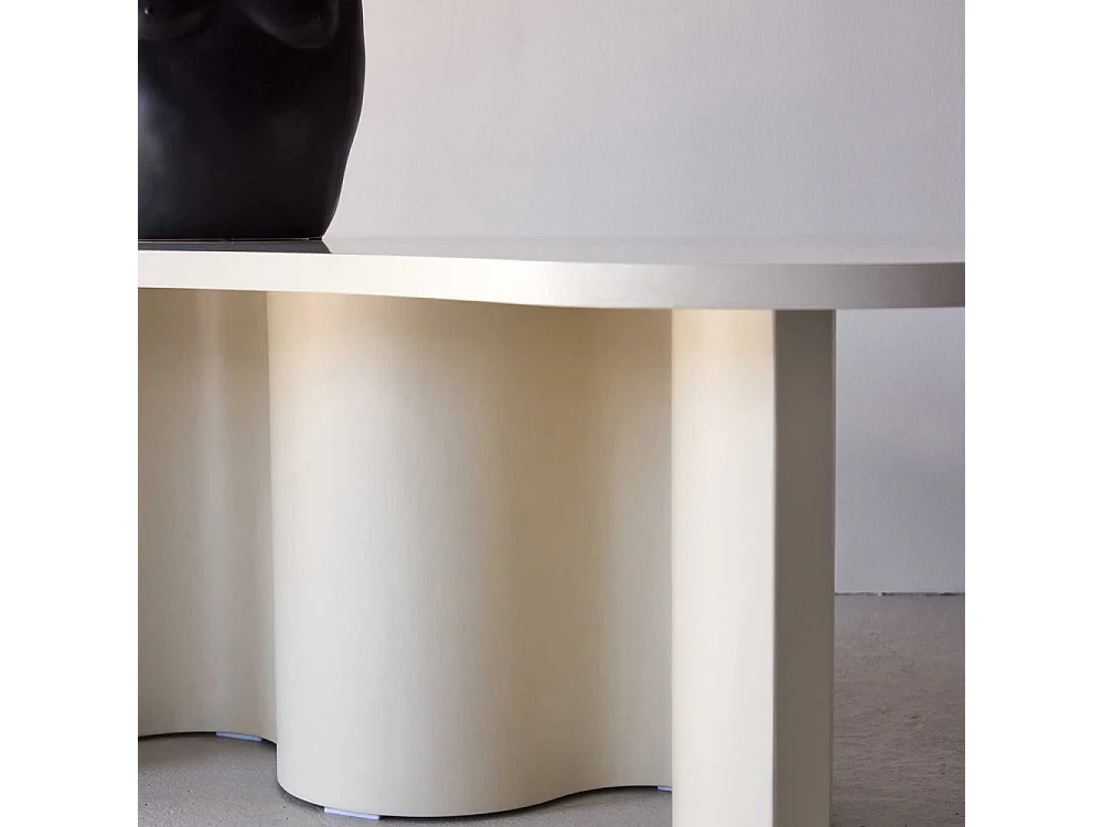 Table Basse Design "Flow" 120cm Beige