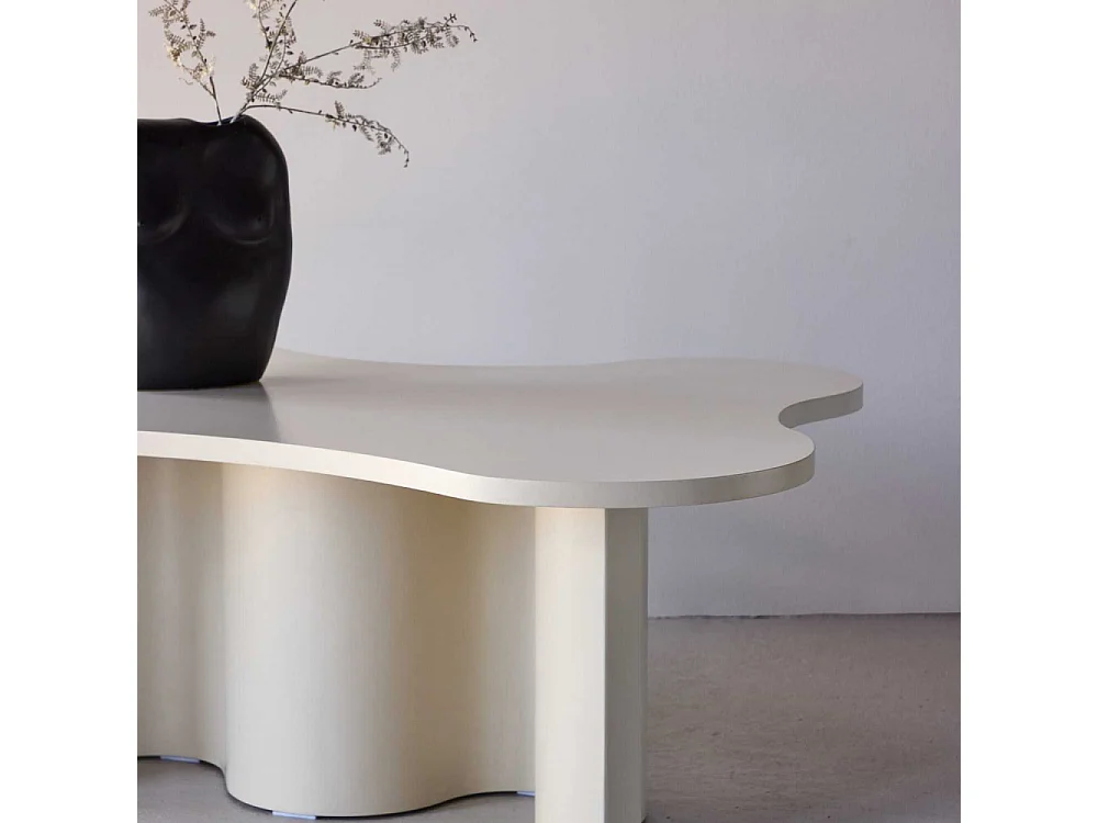 Table Basse Design "Flow" 120cm Beige