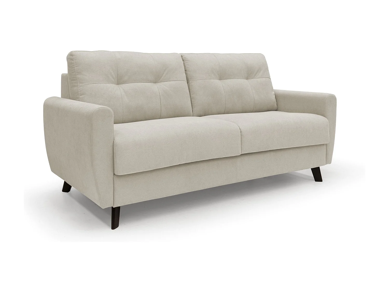 Callisto Schlafsofa aus weichem, wasserfestem Stoff T02 188 cm (mat. 140x197) schwarz