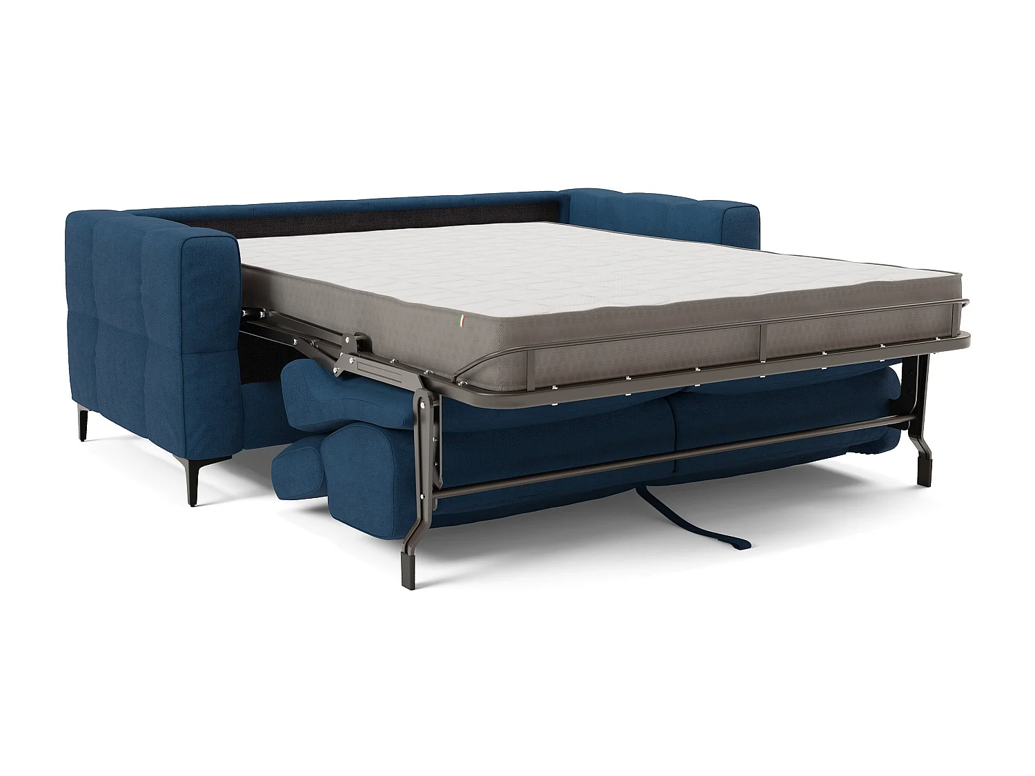 Gardenia Divano letto materasso alto 18 cm con poggiatesta reclinabili e rivestimento impermeabile T02 178 cm (mat. 120x197) blu