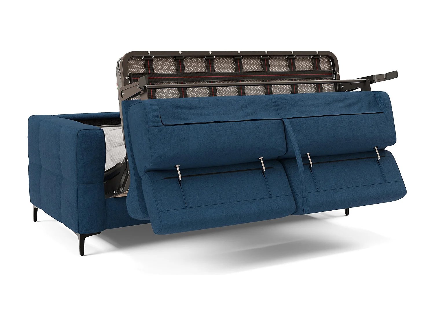 Gardenia Divano letto materasso alto 18 cm con poggiatesta reclinabili e rivestimento impermeabile T02 178 cm (mat. 120x197) blu