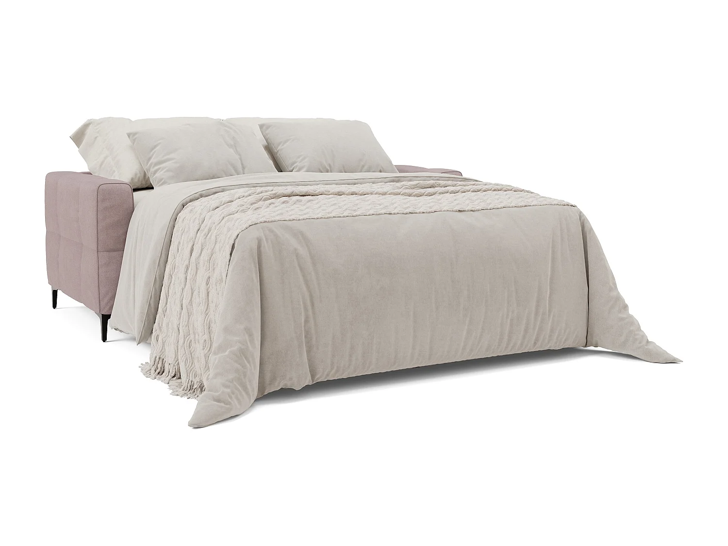 Gardenia Divano letto materasso alto 18 cm con poggiatesta reclinabili e rivestimento impermeabile T02 178 cm (mat. 120x197) rosa