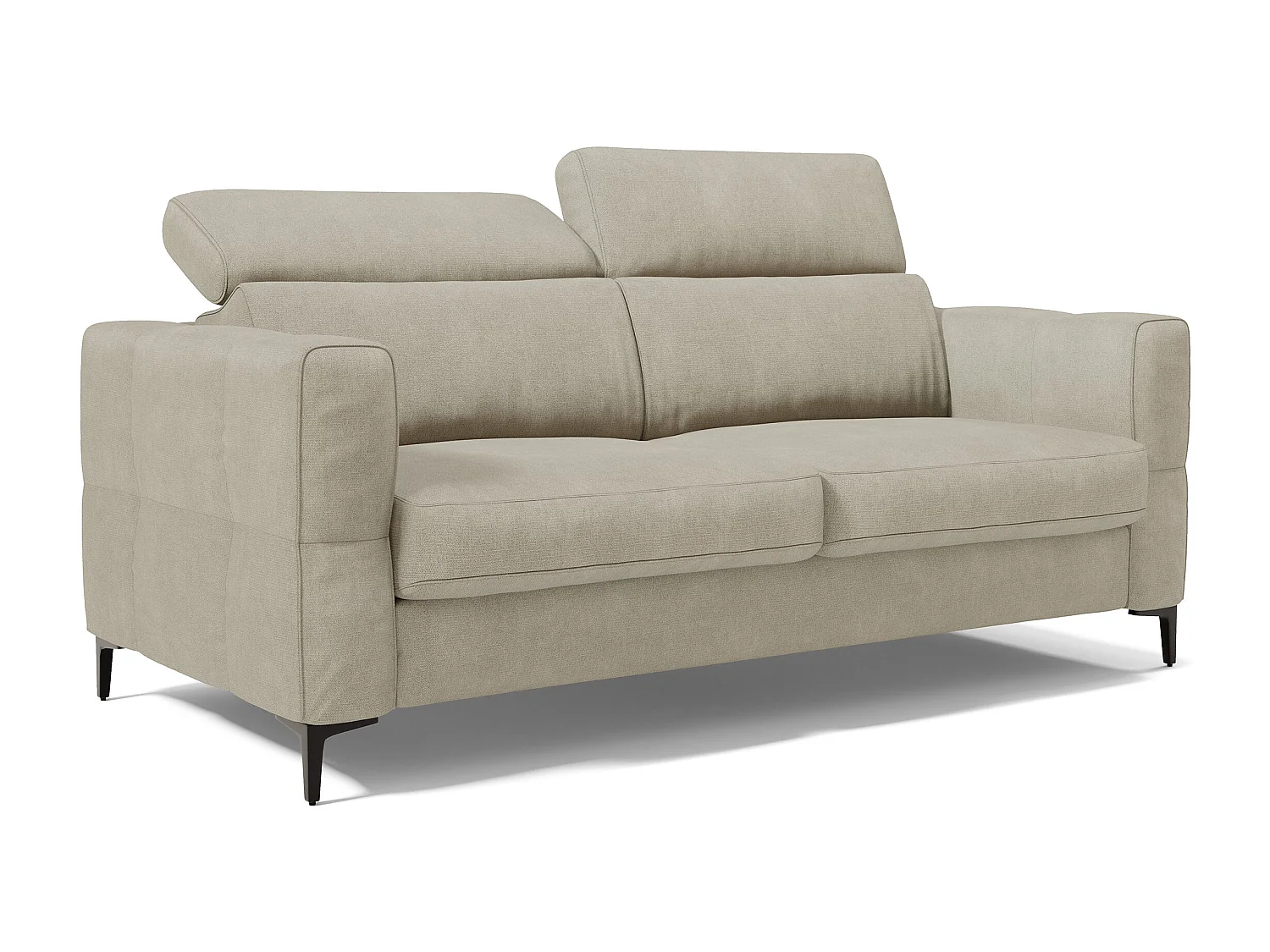 Gardenia Divano letto materasso alto 18 cm con poggiatesta reclinabili e rivestimento impermeabile T02 178 cm (mat. 120x197) panna