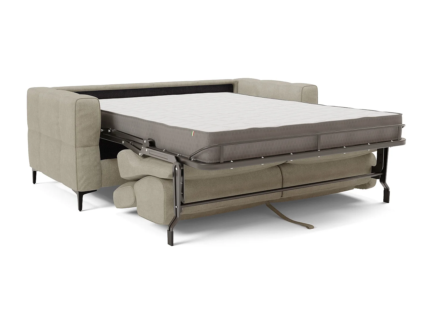 Gardenia Divano letto materasso alto 18 cm con poggiatesta reclinabili e rivestimento impermeabile T02 178 cm (mat. 120x197) panna