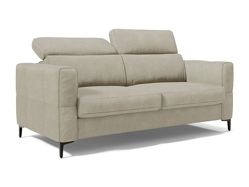 Gardenia Canapé convertible matelas H18 cm tissu imperméable T02 178 cm (mat. 120x197) Crème