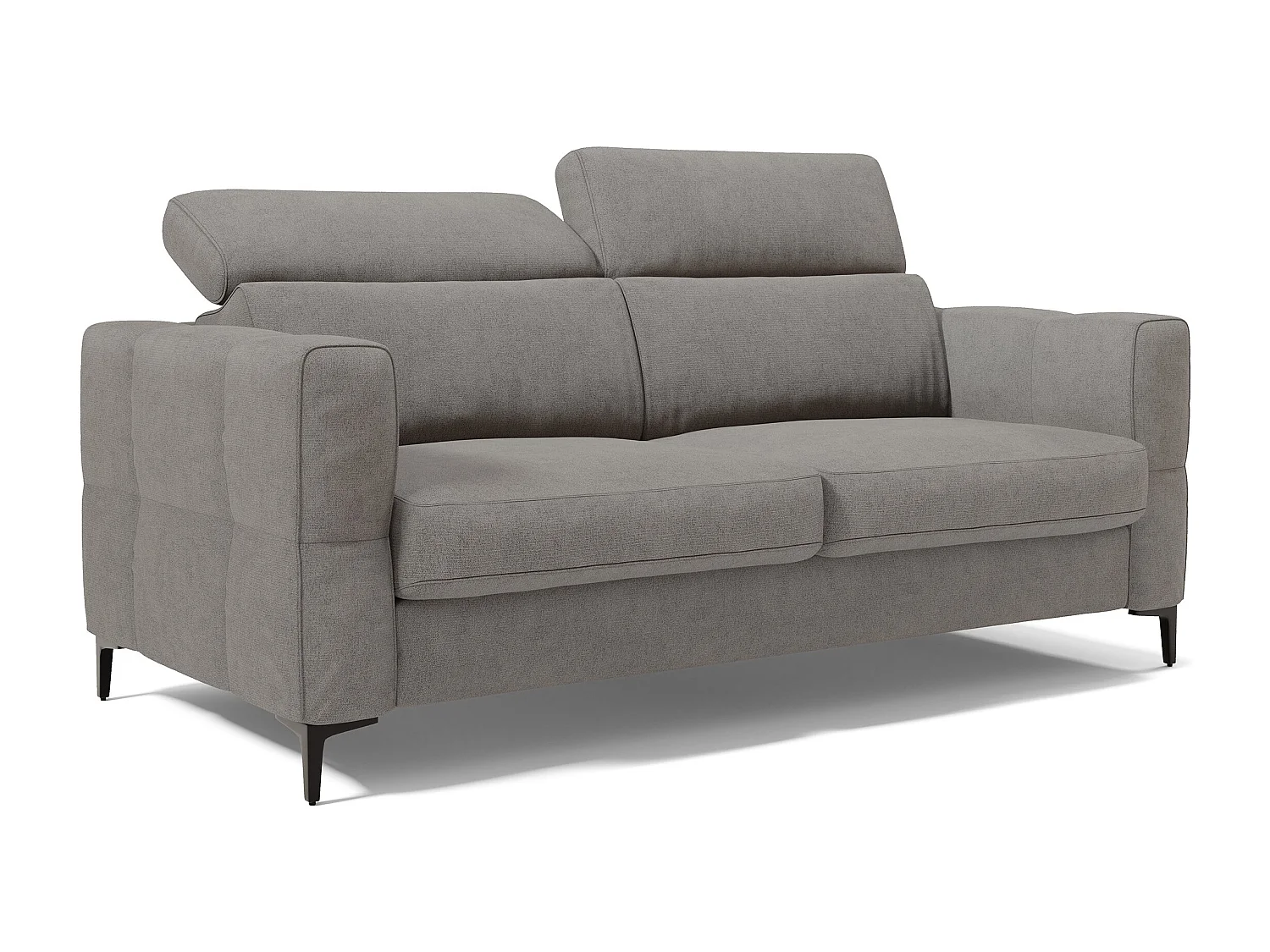 Gardenia Schlafsofa mit 18 cm hoher Matratze wasserfestem Stoff T02 178 cm (mat. 120x197) Grau