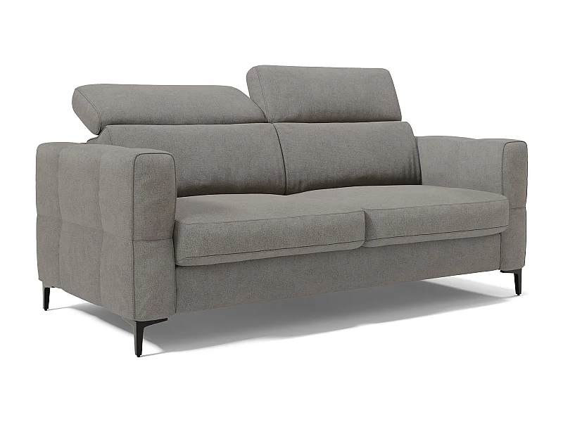 Gardenia Schlafsofa mit 18 cm hoher Matratze wasserfestem Stoff T02 178 cm (mat. 120x197) Grau