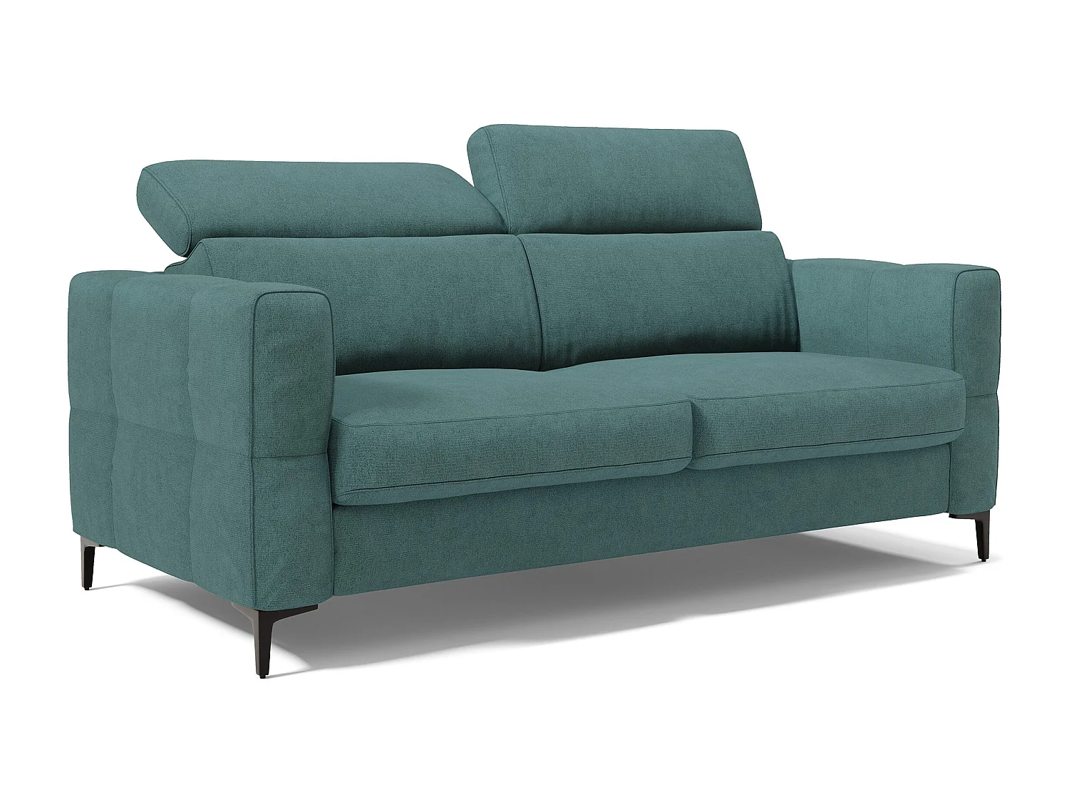 Gardenia Schlafsofa mit 18 cm hoher Matratze wasserfestem Stoff T02 198 cm (mat. 140x197) Petrol