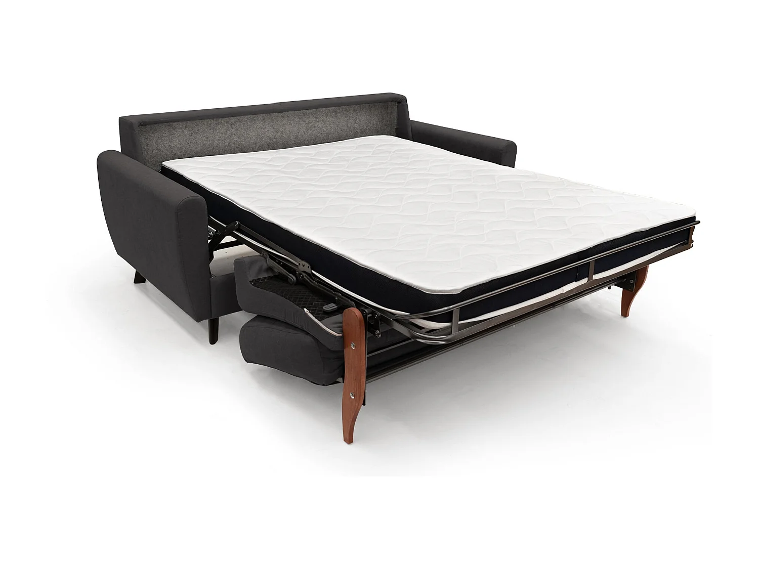 Callisto Canapé lit convertible en tissu doux imperméable T02 208 cm (mat. 160x197) creme