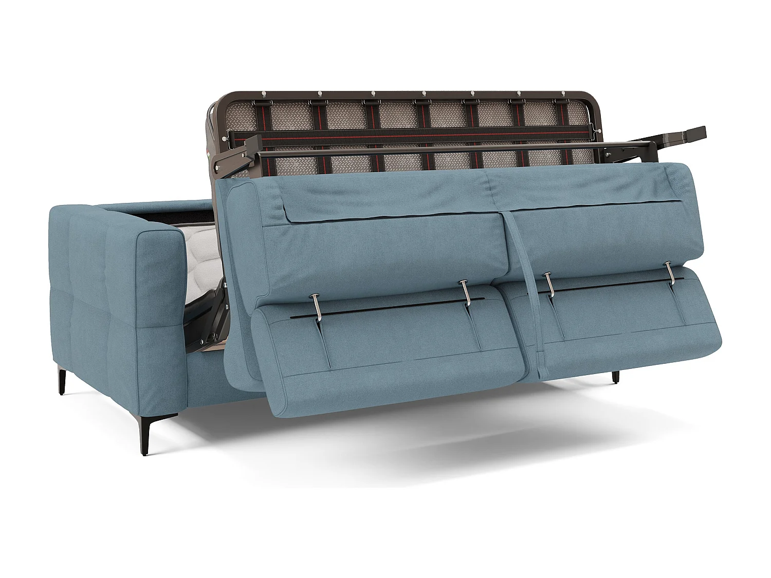 Gardenia Divano letto materasso alto 18 cm con poggiatesta reclinabili e rivestimento impermeabile T02 178 cm (mat. 120x197) carta da zucchero