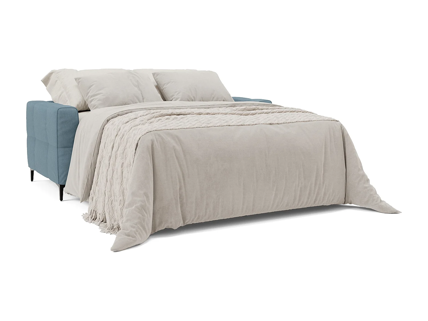 Gardenia Divano letto materasso alto 18 cm con poggiatesta reclinabili e rivestimento impermeabile T02 198 cm (mat. 140x197) carta da zucchero