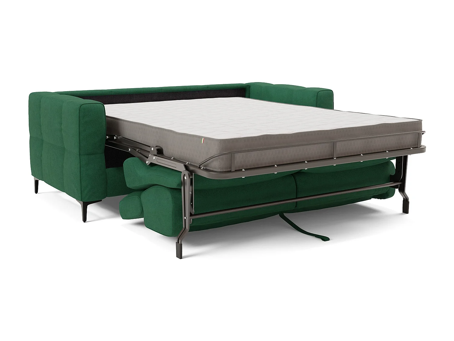 Gardenia Divano letto materasso alto 18 cm con poggiatesta reclinabili e rivestimento impermeabile T02 178 cm (mat. 120x197) verde