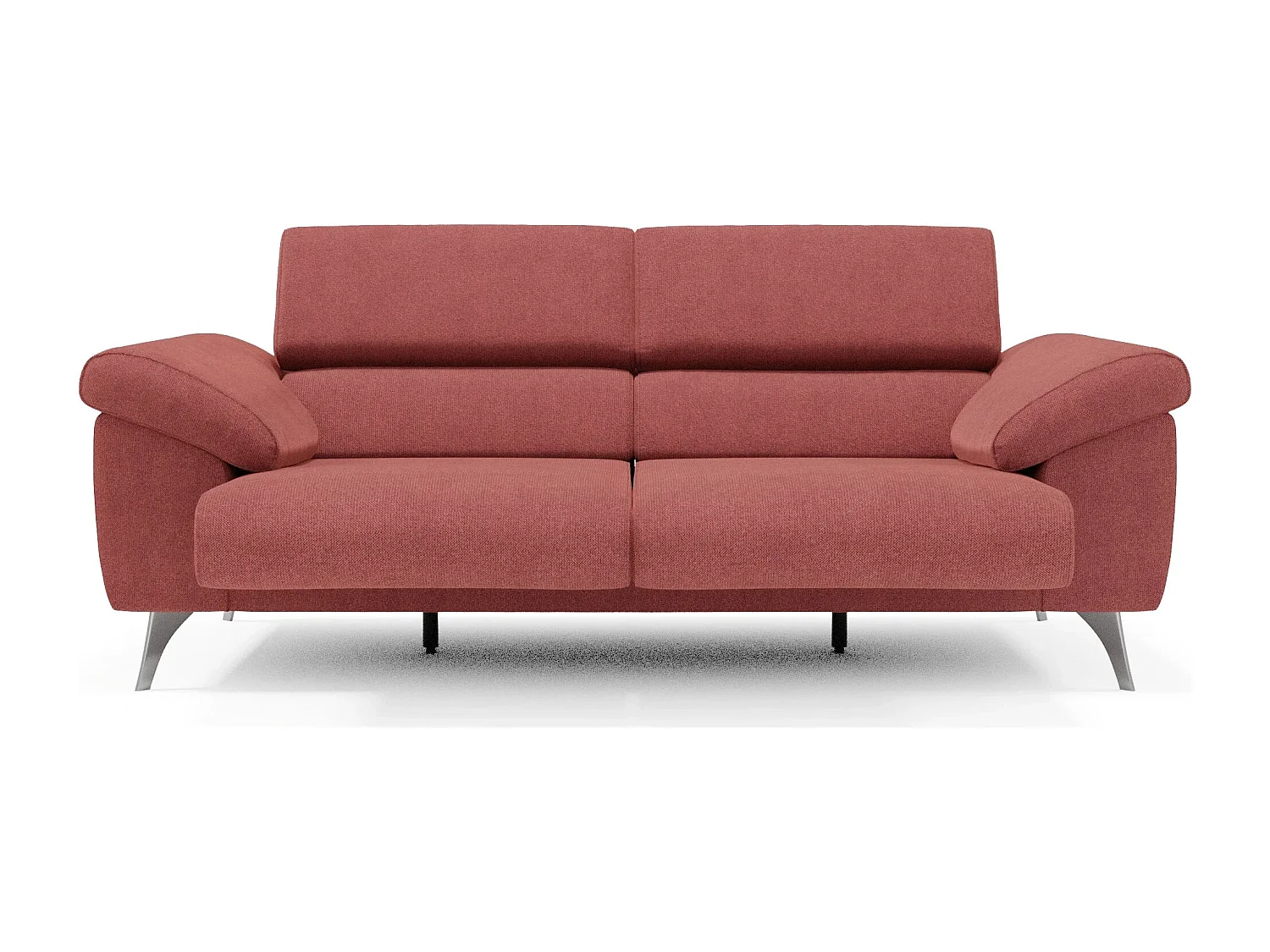 Donatello Divano con sedute allungabili braccioli contenitore e poggiatesta reclinabili in tessuto smacchiabile T23 213 cm rosso ciliegia