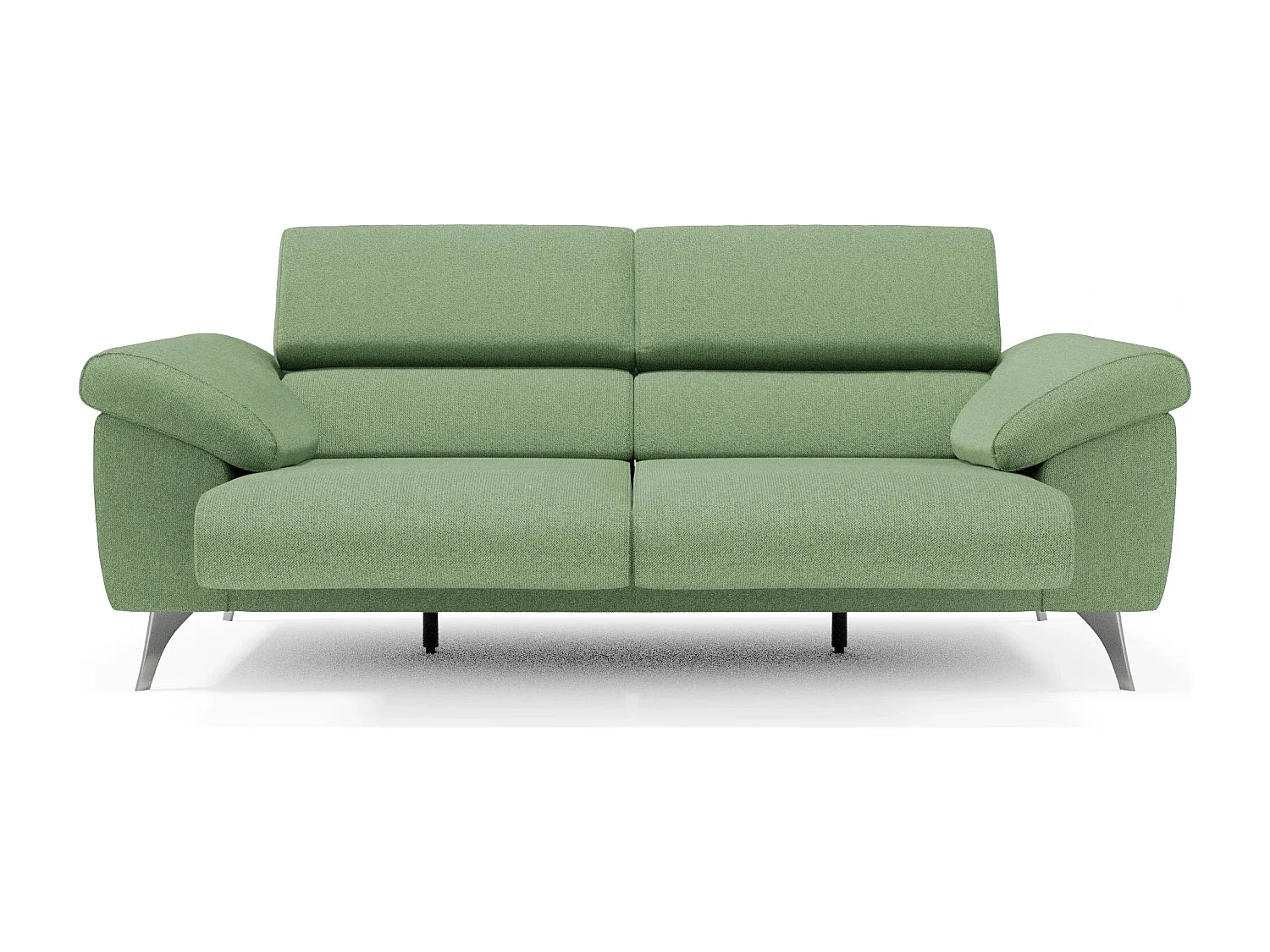 Donatello Sofa mit ausziehbaren Sitzen, Armlehnen mit Staufach aus abwaschbarem Stoff T23 213 cm Menta