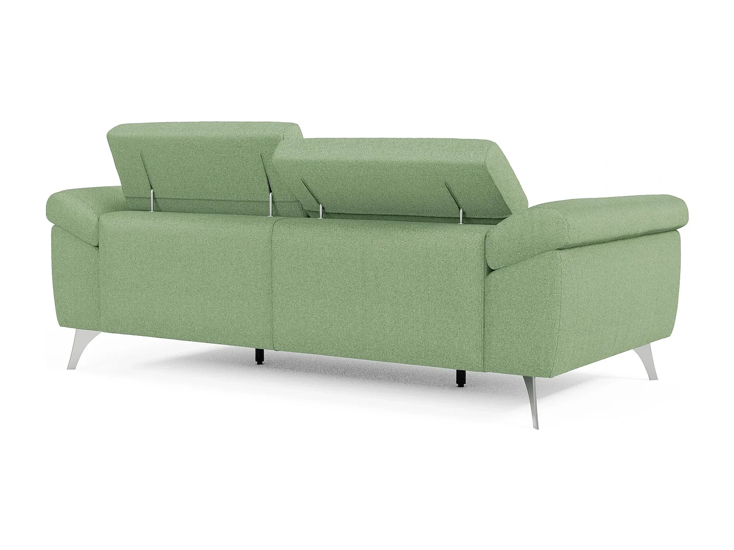 Donatello Sofa mit ausziehbaren Sitzen, Armlehnen mit Staufach aus abwaschbarem Stoff T23 183 cm Menta