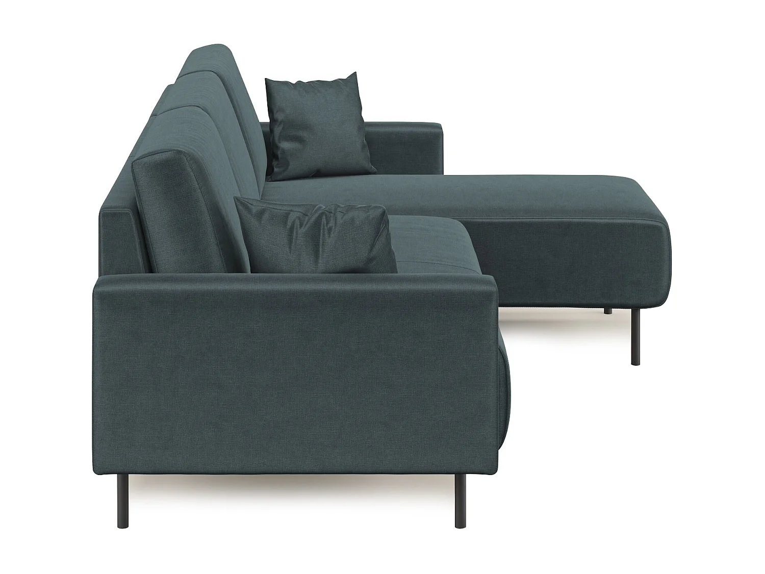 Arthur Divano moderno angolare in velluto morbido impermeabile T01 224 cm Sinistro petrolio 224 cm Sinistro petrolio