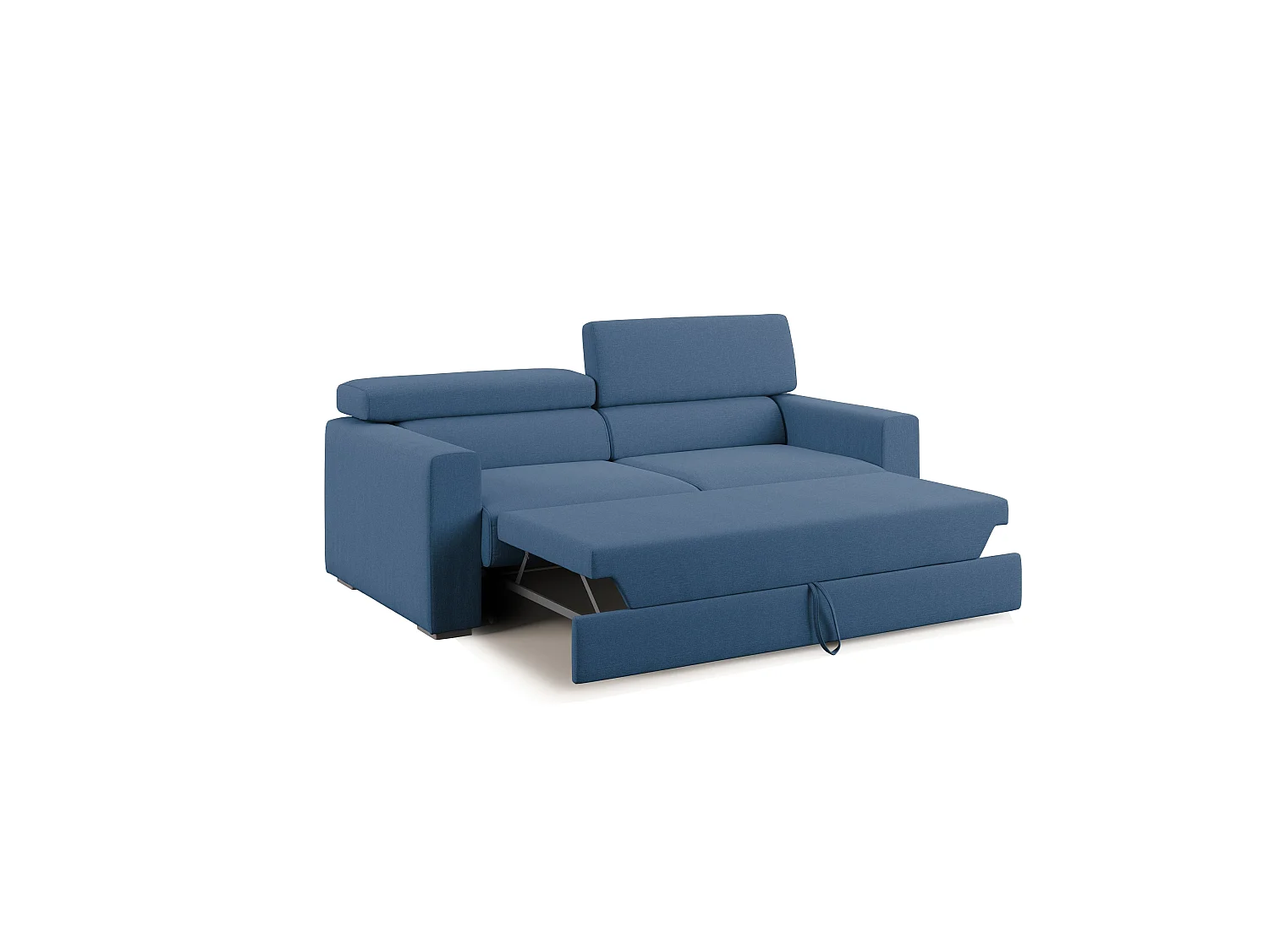 Dylan Divano con pouf estraibile 188 cm azzurro