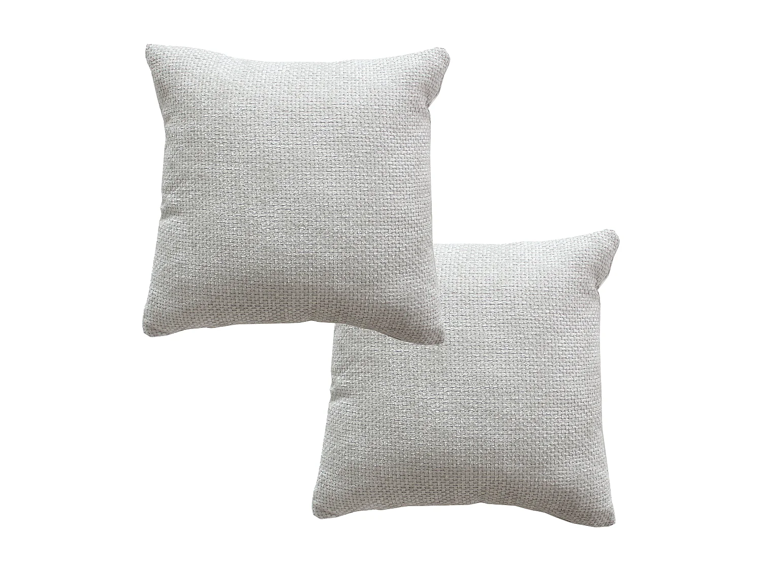 2 Chenille fluwelen kussens, uitneembaar, lichtgrijs, 100% polyester, Kamala Collectie