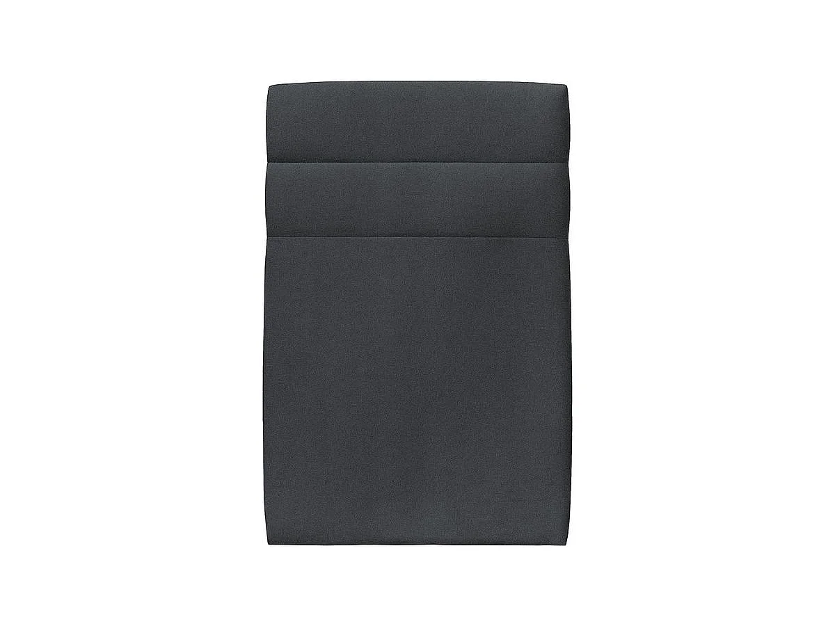 Lit 90x190cm avec tête de lit lignes velours et sommier kit gris anthracite - Hauteur totale : 29cm