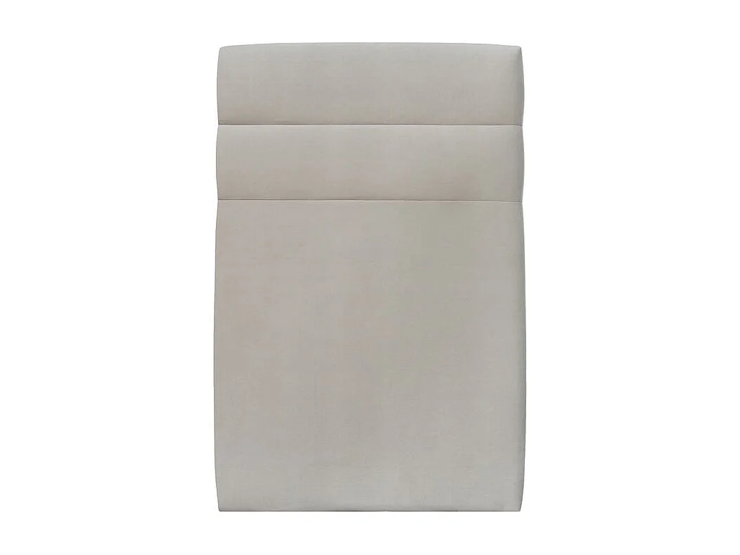 Lit 90x190cm avec tête de lit lignes velours et sommier kit gris clair - Hauteur totale : 29cm