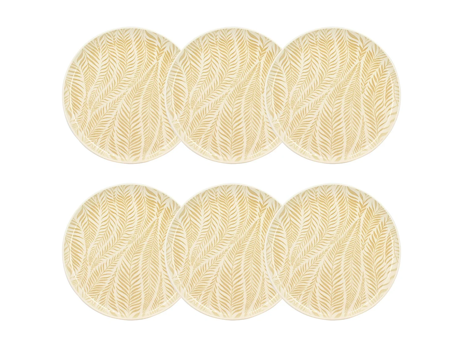 Novastyl - Lot 6 Assiettes Plates Savane 26cm En Gres