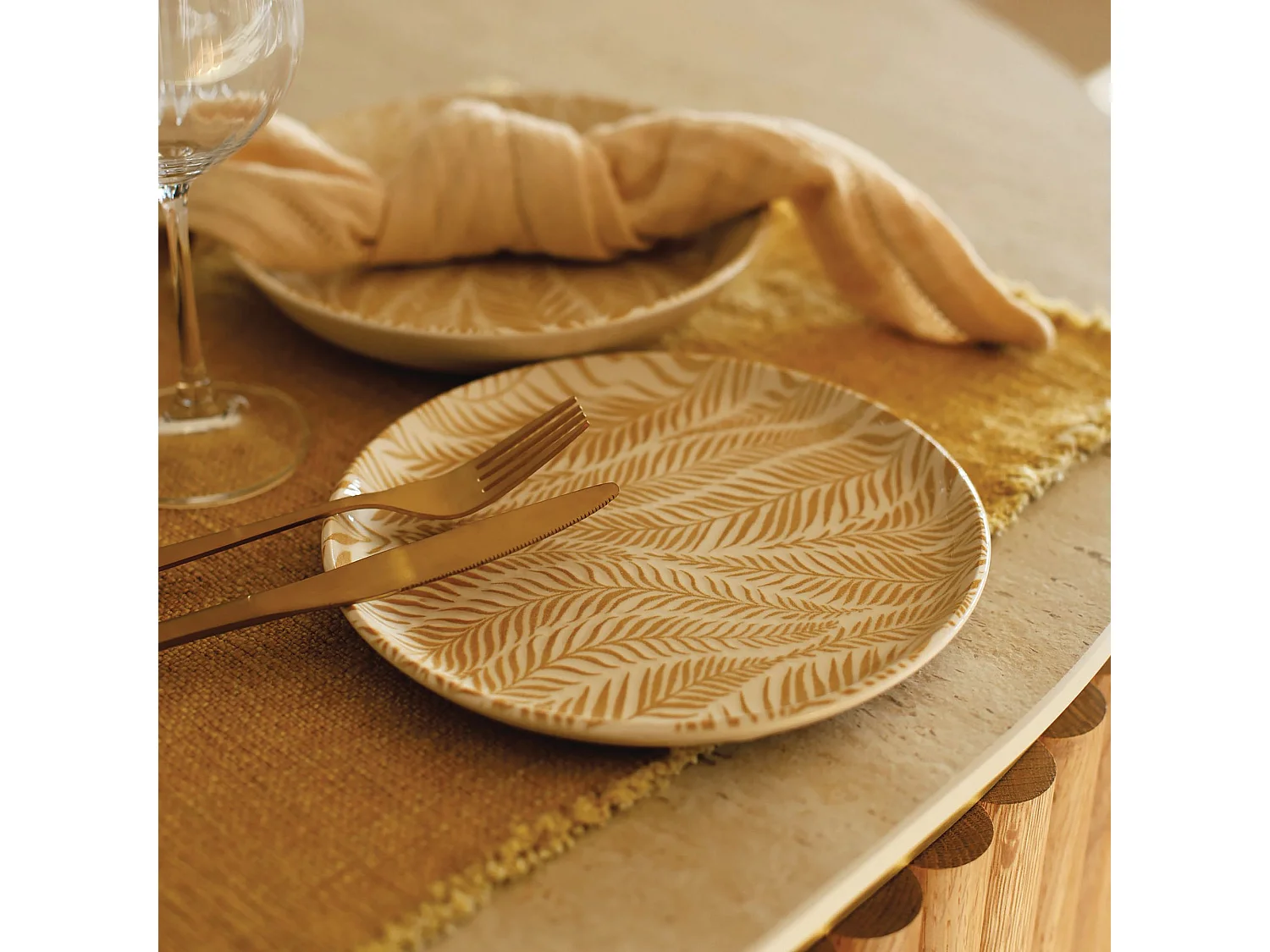Novastyl - Lot 6 Assiettes Plates Savane 26cm En Gres