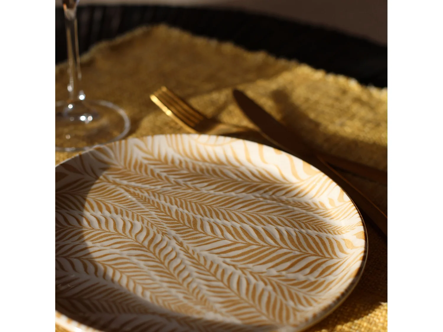 Novastyl - Lot 6 Assiettes Plates Savane 26cm En Gres