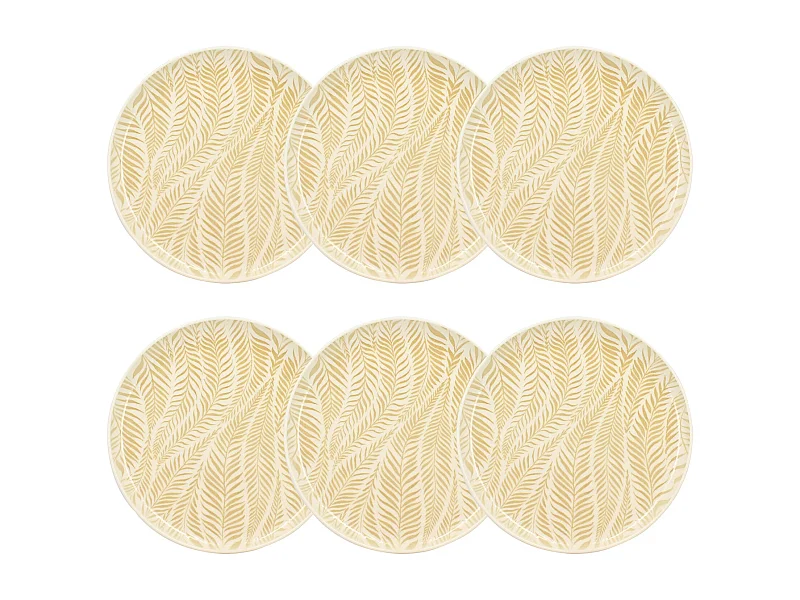 Novastyl - Lot 6 Assiettes Plates Savane 26cm En Gres