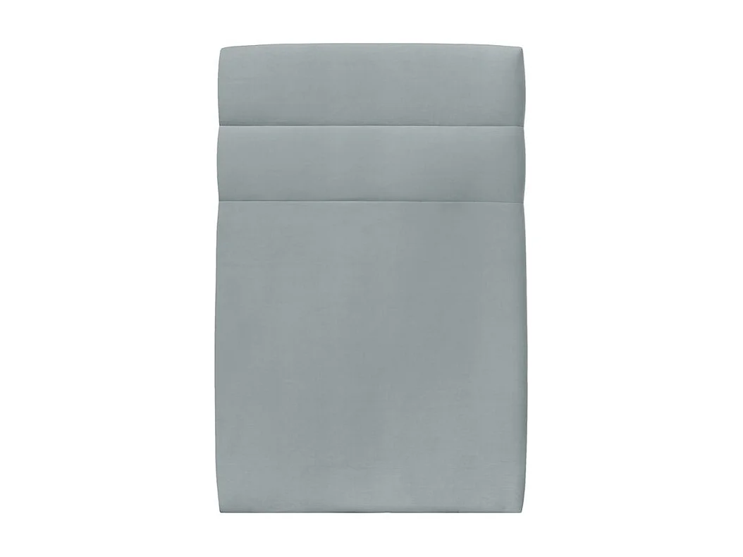 Lit 90x190cm avec tête de lit lignes velours et sommier kit Gris bleuté - Hauteur totale : 29cm