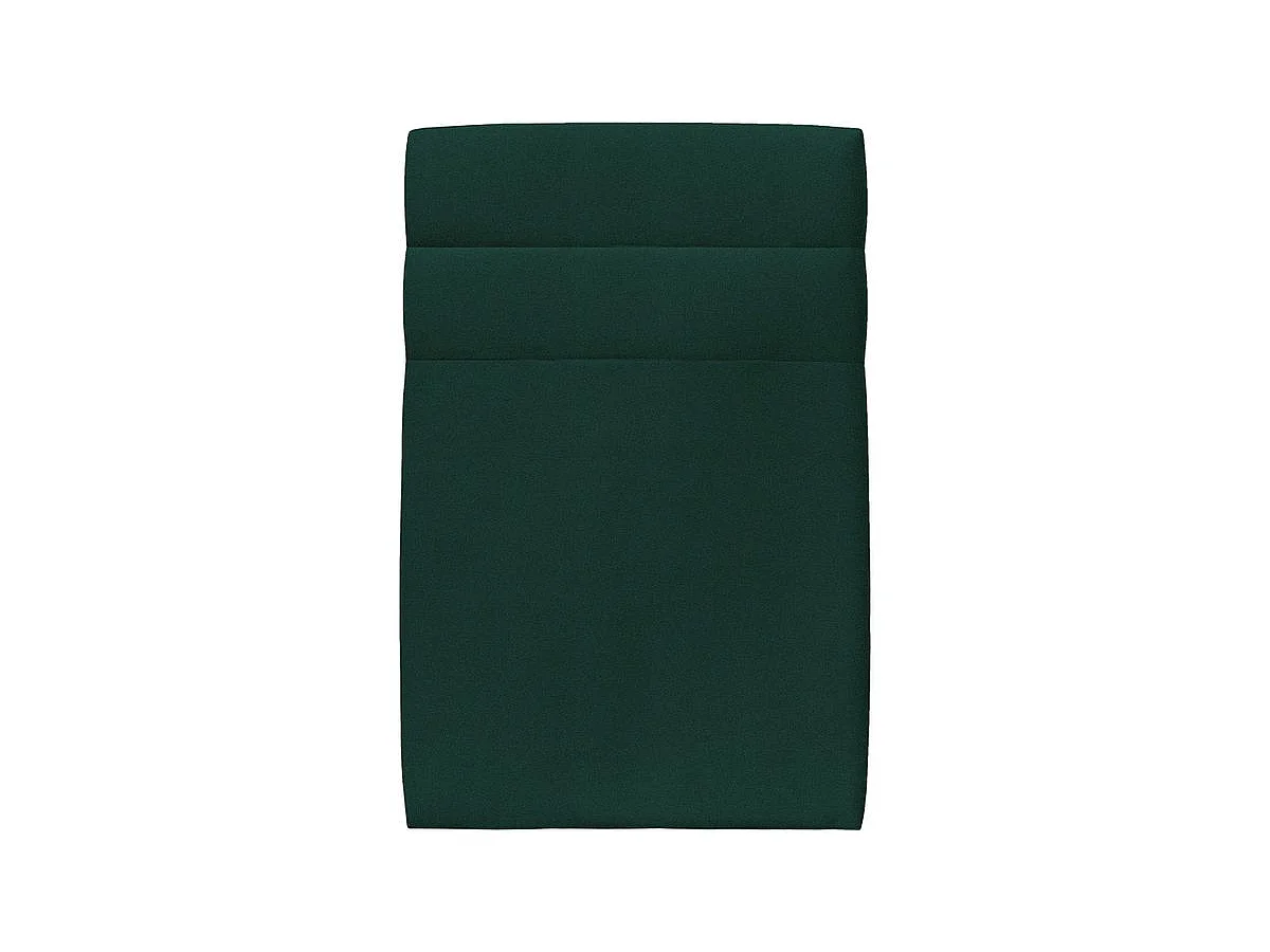 Lit 90x190cm avec tête de lit lignes velours et sommier kit vert - Hauteur totale : 29cm