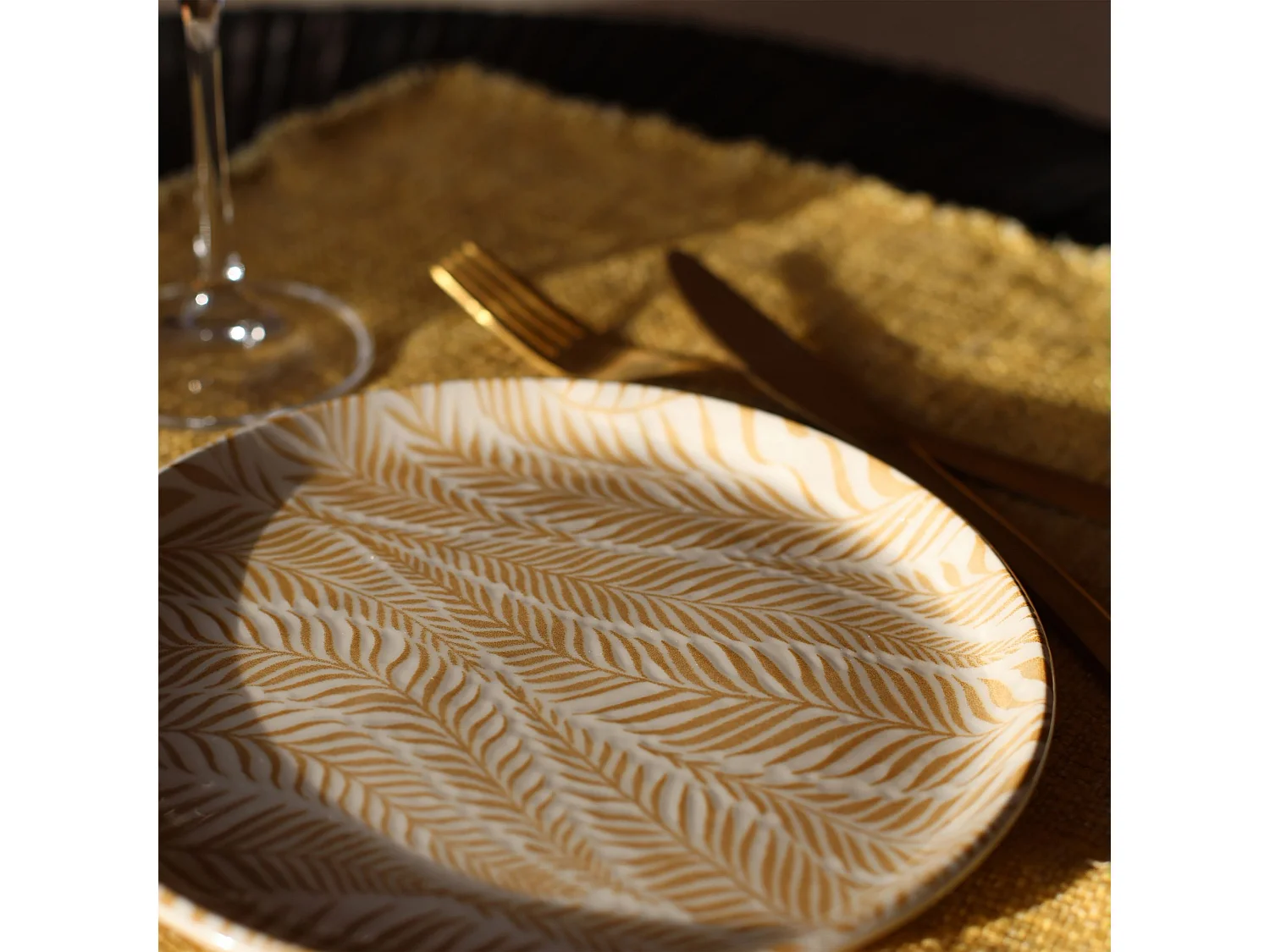 Novastyl - Lot6 Assiettes A Dessert Savane 20cm En Gres