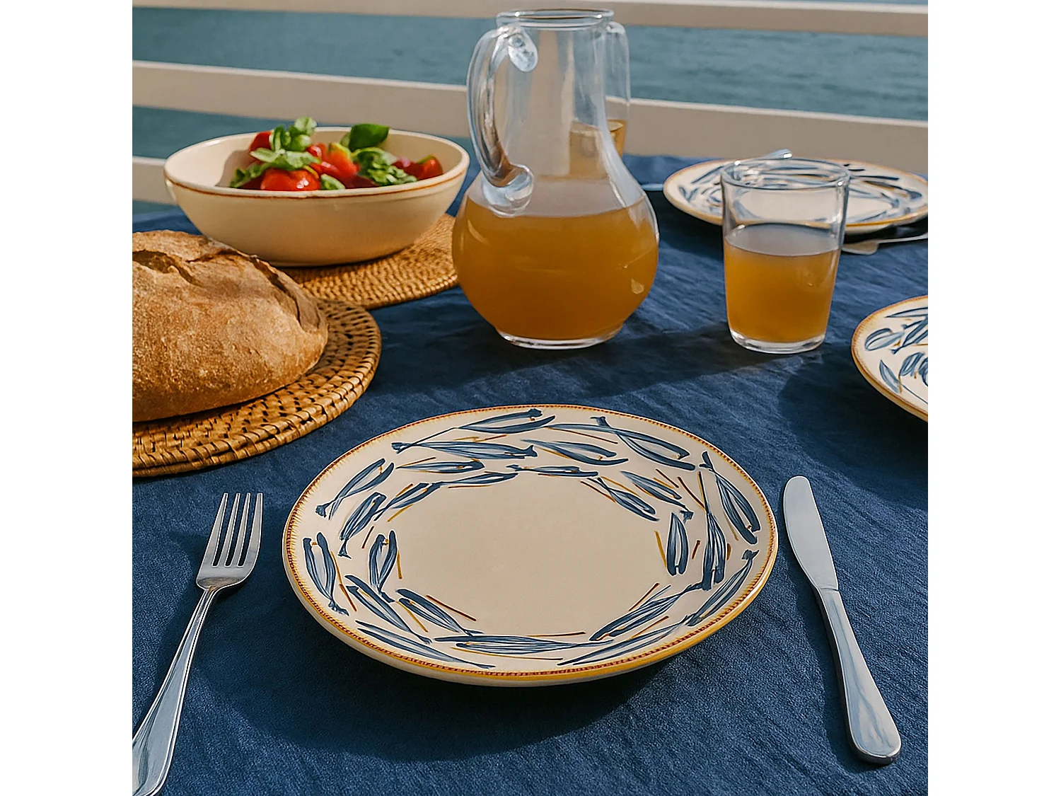 Novastyl - Lot 6 Assiettes Plates Marius 26cm En Gres