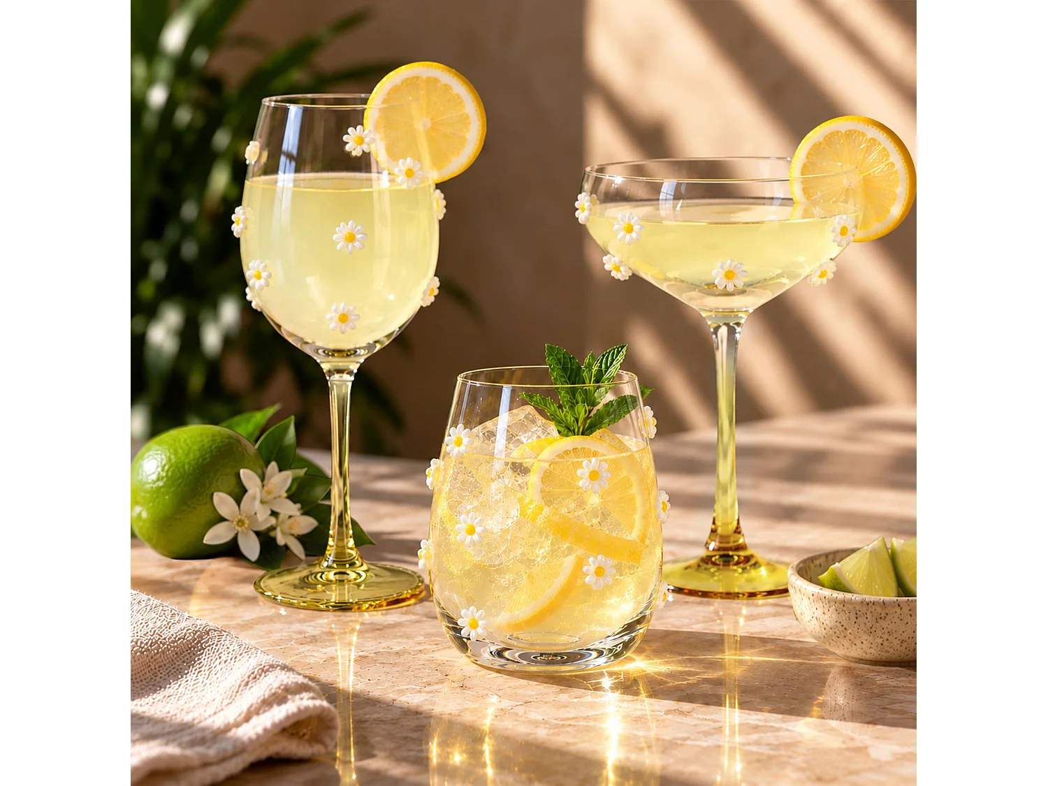 Novastyl - Lot De 4 Coupes à Champagne 27cl En Verre Marguerite