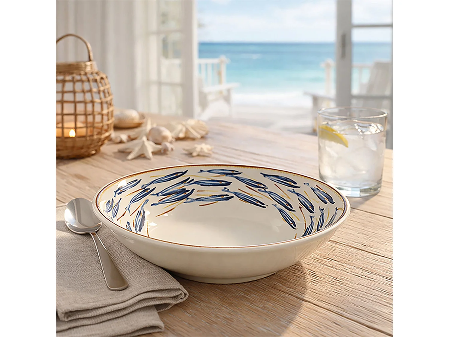 Novastyl - Lot 6 Assiettes Creuses Marius 20cm En Gres