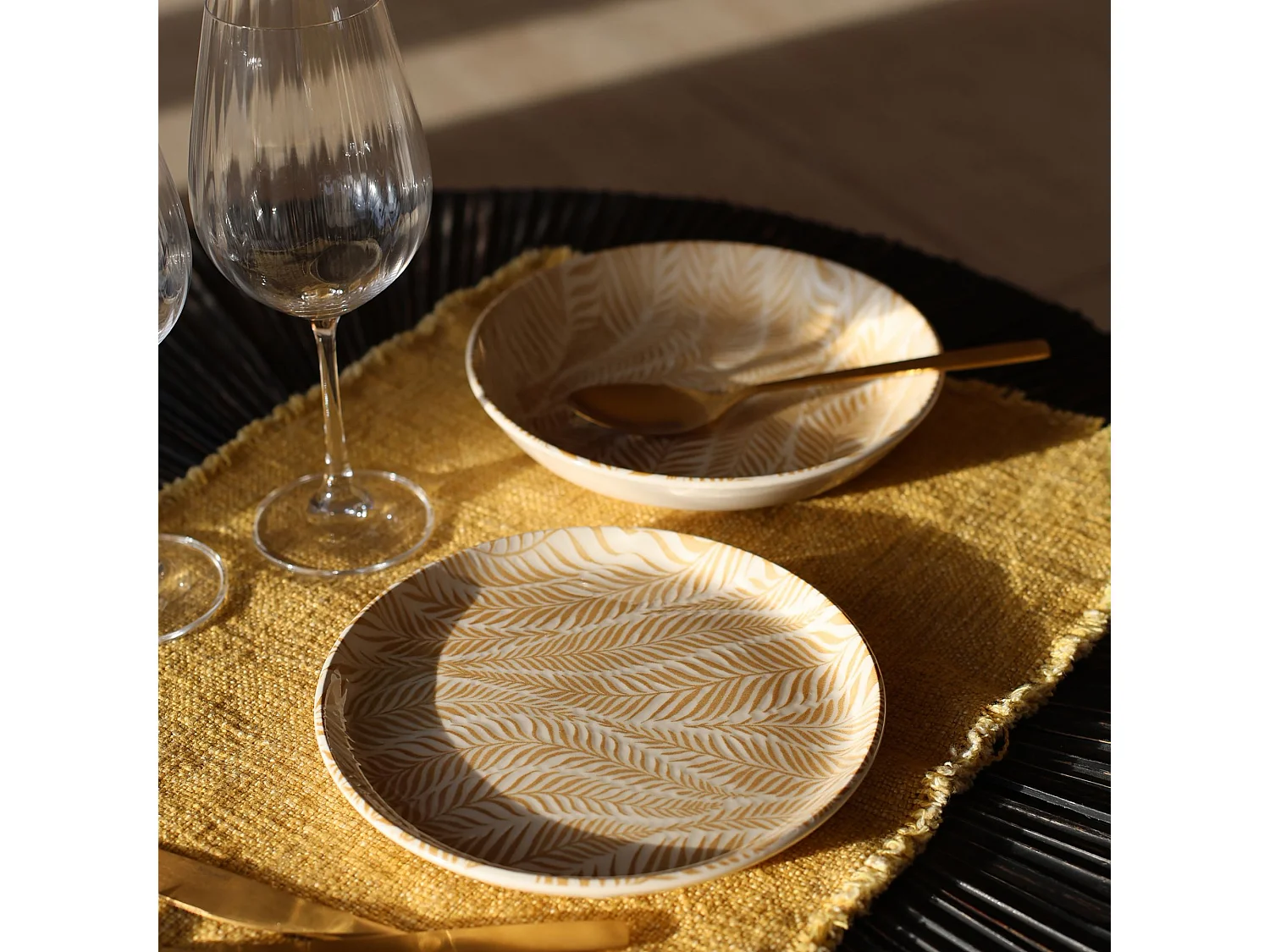 Novastyl - Lot 6 Assiettes Creuses Savane 20.5cm En Gres