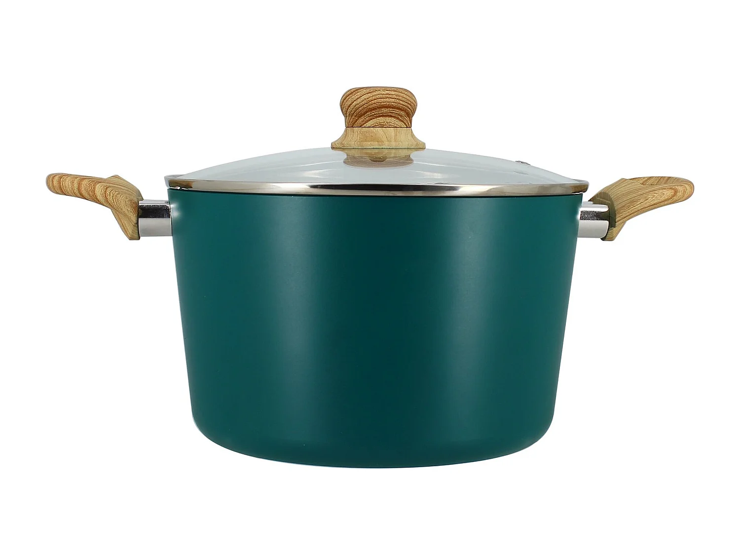 Menastyl - Faitout Colorama 24cm En Aluminium Recycle Bleu Canard Couv Verre