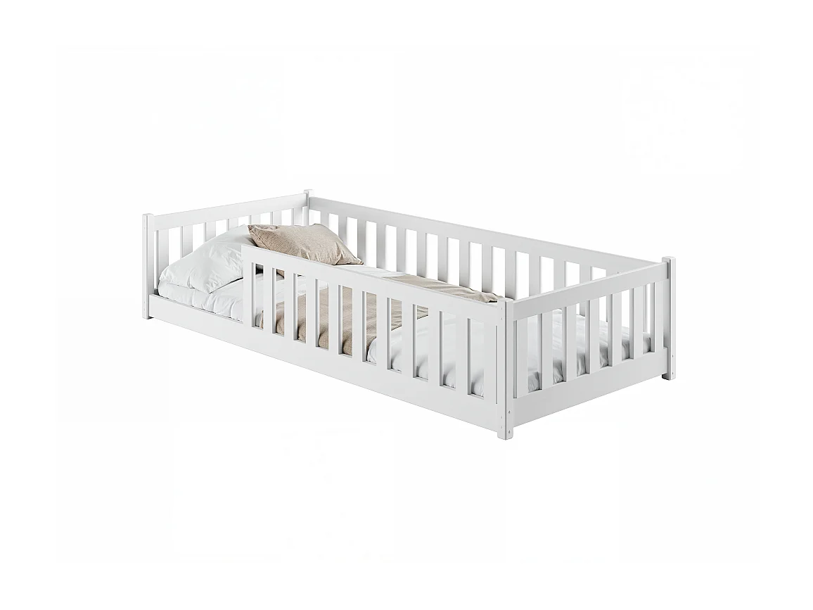 Lit enfant STELA 80x160 Blanc - blanc