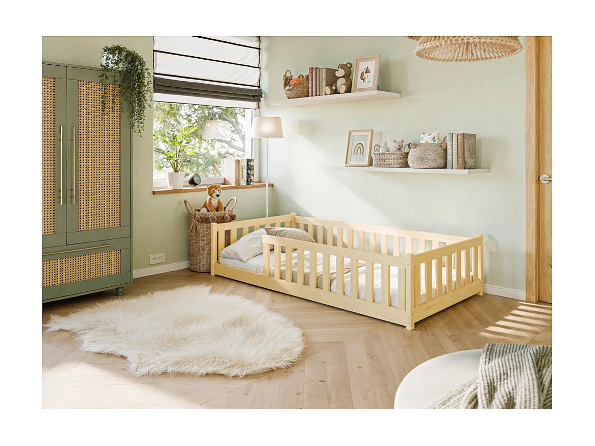 Lit enfant STELA 80x160 Pin Livré avec sommiers