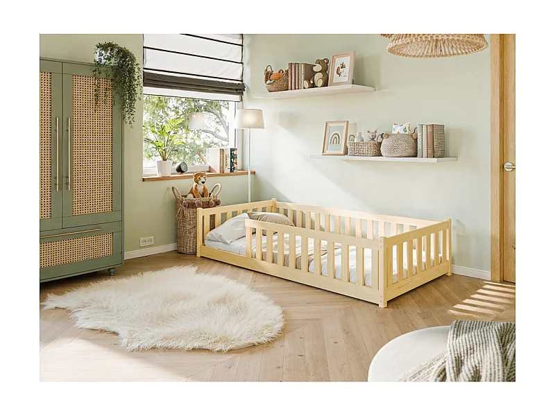 Lit enfant STELA 80x160 Pin Livré avec sommiers