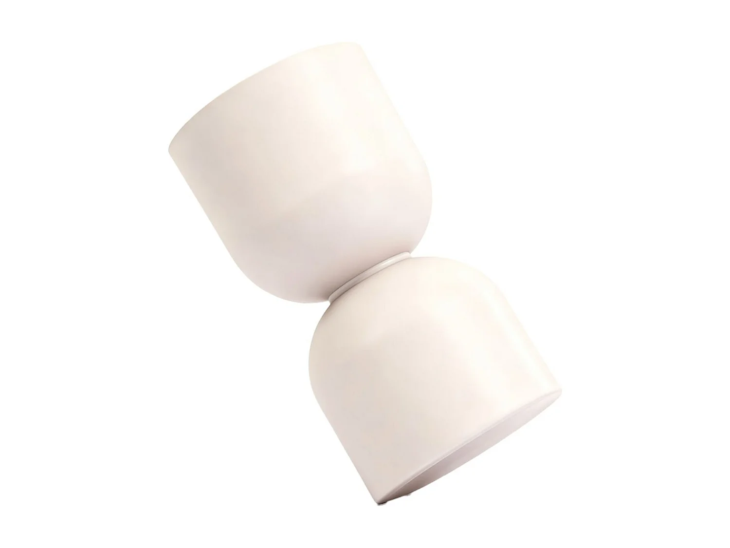 Bout de canapé en résine beige mat Ø24 cm - Ori