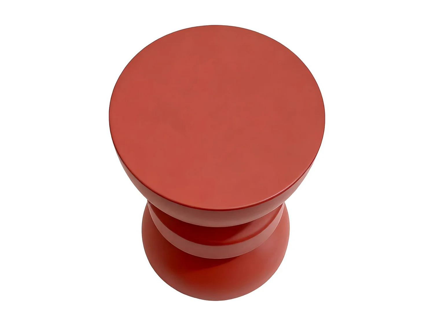 Bout de canapé en résine terracotta mat Ø30 cm - Elin