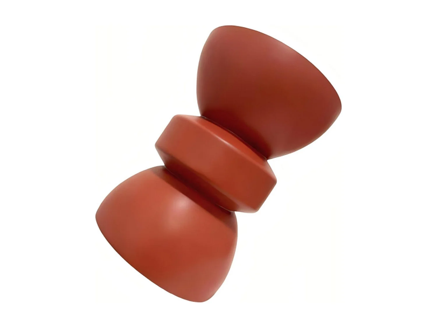 Bout de canapé en résine terracotta mat Ø30 cm - Elin