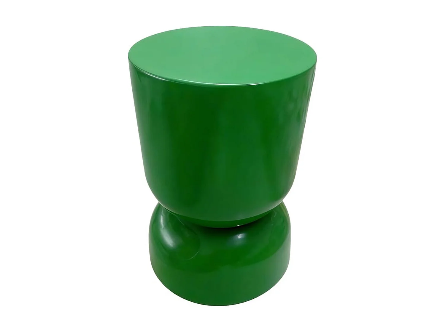 Bout de canapé en résine vert brillant Ø31 cm - Tilda