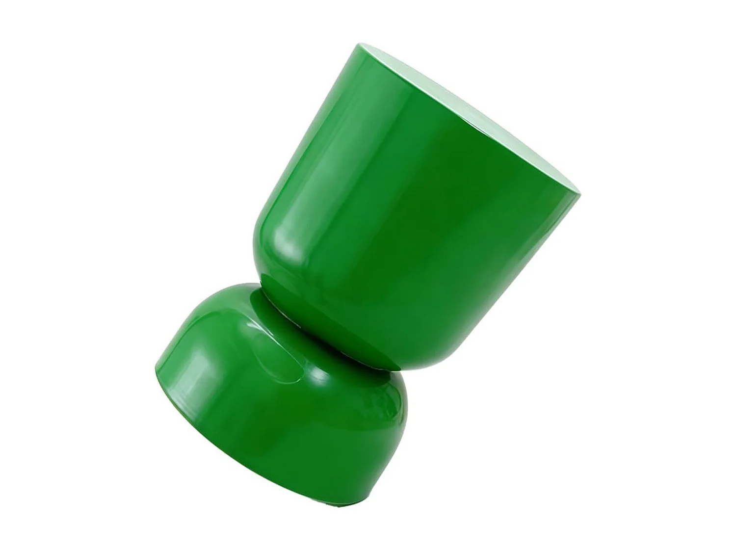 Bout de canapé en résine vert brillant Ø31 cm - Tilda