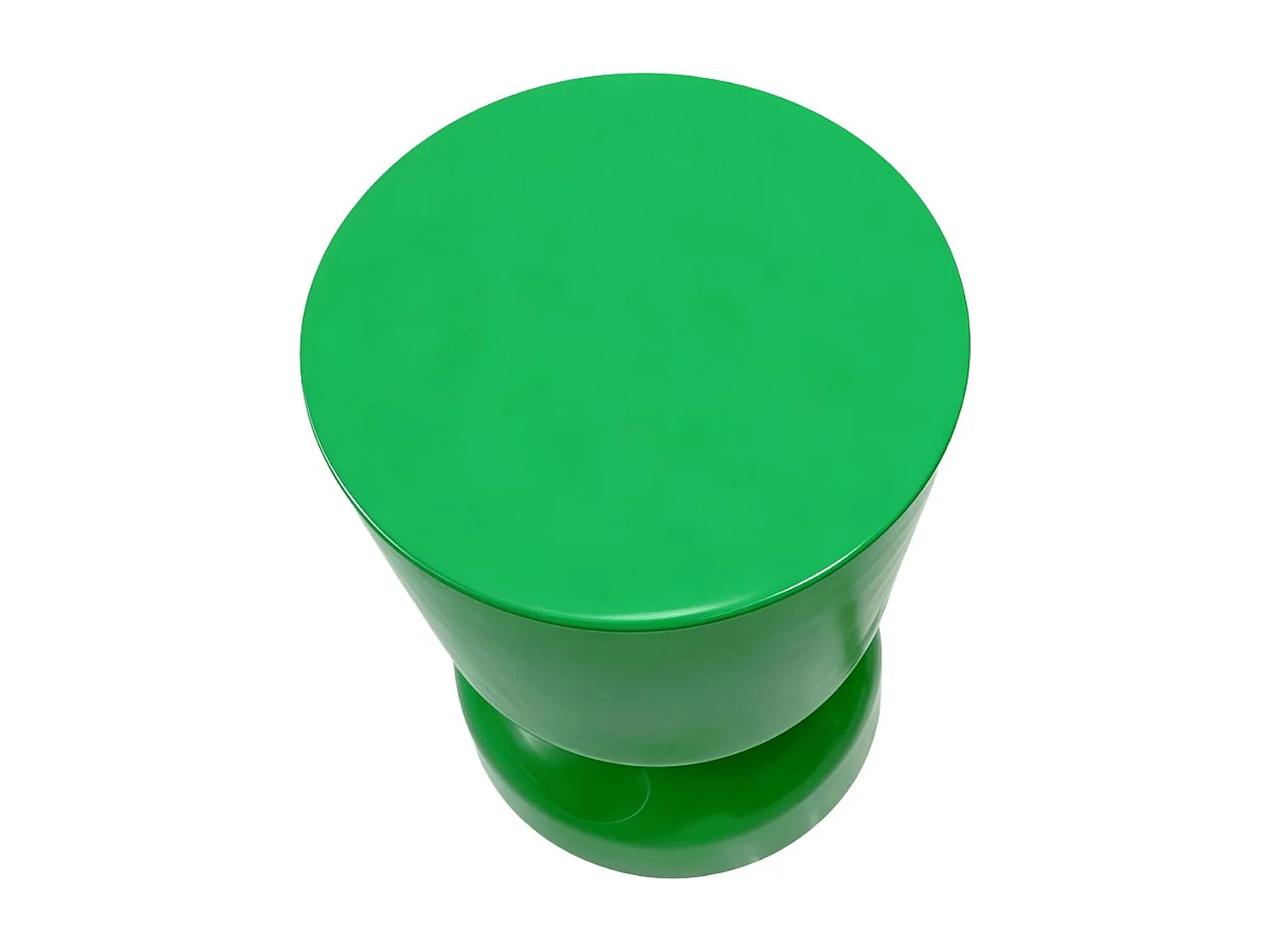 Bout de canapé en résine vert brillant Ø31 cm - Tilda