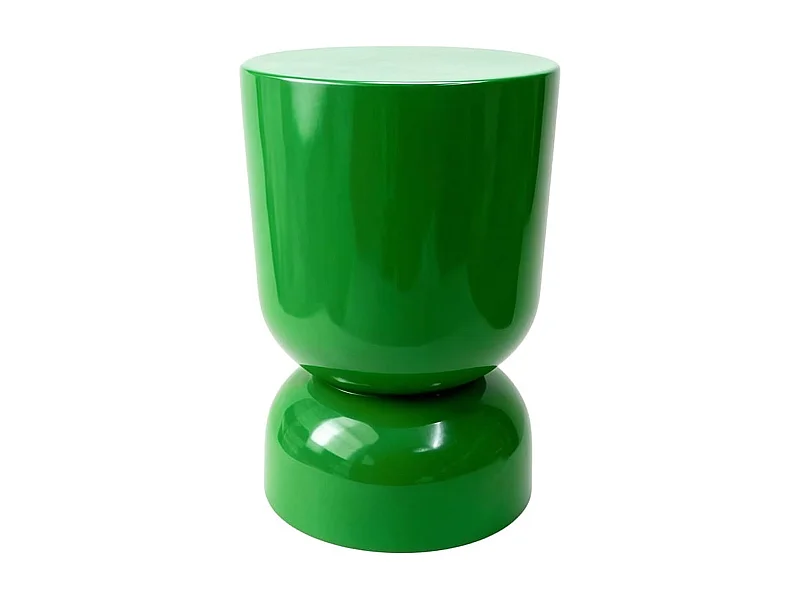 Bout de canapé en résine vert brillant Ø31 cm - Tilda